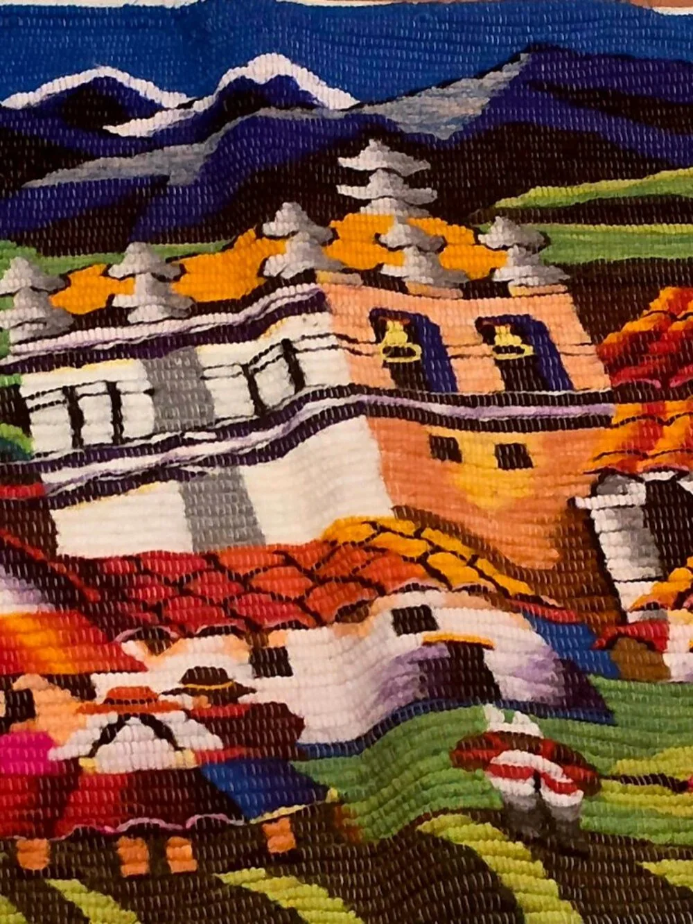 Authentic Andean Village Rustic Style, Extra Large Art Tapestry